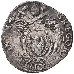 1 Testone - Gregory XIII Nativity