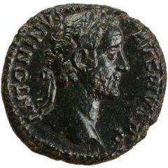 As - Antoninus Pius TR POT XXIIII COS IIII S C, Genius