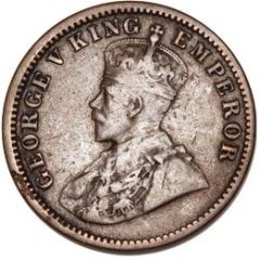1/2 Penny - George V Indian 1/4 Anna Obverse Mule