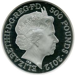 500 Pounds - Elizabeth II London Olympics, Silver Proof