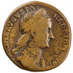 Dupondius or As - Sabina PIETAS AVG S C, Pietas
