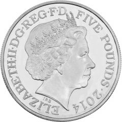 5 Pounds - Elizabeth II 4th portrait, Queen Anne