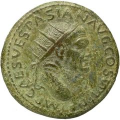Dupondius - Vespasian ROMA S C, Roma and Victory