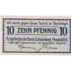 10 Pfennig Erzgebirgische Bank