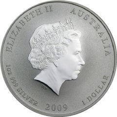 1 Dollar - Elizabeth II 4th Portrait - Year of the Ox - Silver Bullion Coin