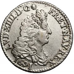 1⁄12 Ecu with 8 Ls - Louis XIV 1st type