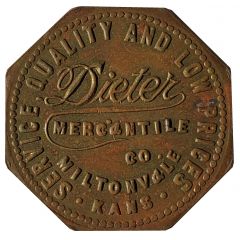 1 Dollar - Dieter Mercantile Co. Miltonvale, Kansas