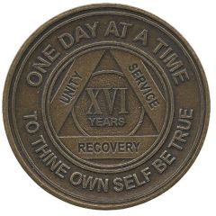 Token - Alcoholics Anonymous Sobriety 16th Anniversary