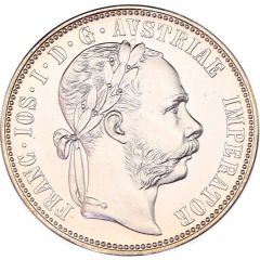 1 Florin - Francis Joseph I Pribram Mine, Restrike