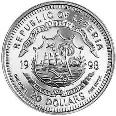 20 Dollars Year of the Tiger; Type I