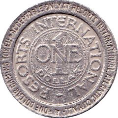 1 Dollar Gaming Token - Resorts International Atlantic City