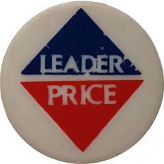 Jeton de chariot - Leader Price rouge / bleu