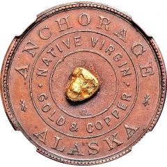 Token - Anchorage Alaska Native Virgin Gold and Copper