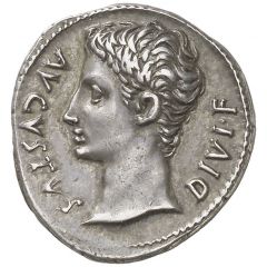 Denarius - Augustus IMP X