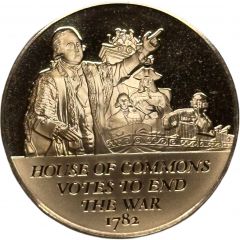 Medal - History of the American Revolution House of Commons Votes to End the War