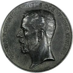 Award medal - for furthering horse breeding - Gustaf V 2nd portrait, zinc