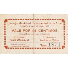 25 Céntimos Argamasilla de Alba