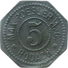 5 Pfennigs - Rodach Max Roesler A.G.