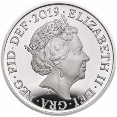 1 Penny - Elizabeth II 5th portrait, Royal Shield, Silver