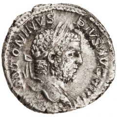 Denarius - Caracalla P M TR P XIIII COS III P P, Victory