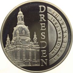 Medal - Höhepunkte der Deutschen Geschichte Wiederaufbau der Frauenkirche Dresden