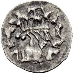 1/4 Siliqua In the name of Justinian I and Theoderic, Sirmium, with stars