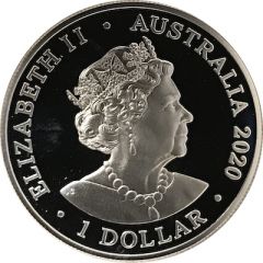 1 Dollar - Elizabeth II 6th Portrait - Spinner Dolphin - Silver Bullion Coin