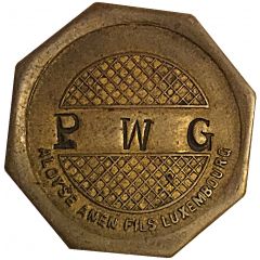 Token - Aloyse Anen Fils Luxembourg countermarked `PWG`
