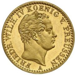⅙ Thaler - Frederick William IV Gold pattern strike