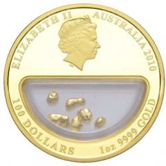 100 Dollars - Elizabeth II 4th Portrait - Treasures of Australia - Gold