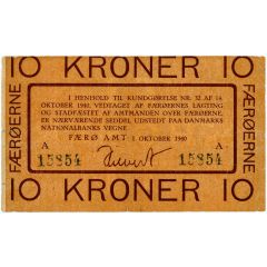10 Kroner First emergency issue