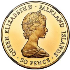 50 Pence - Elizabeth II British Rule