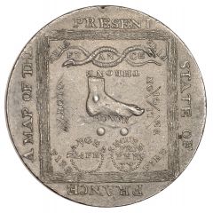 Medalet - George III `Map of France`