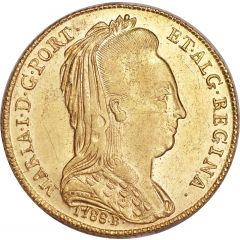 6400 Réis - Maria I 1st Type - Widow`s Veil, Rio de Janeiro and Bahia Mints