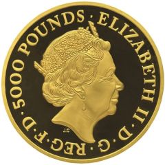 5000 Pounds - Elizabeth II Una and The Lion, Gold Proof