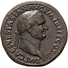 Sestertius - Vespasian S C, Mars