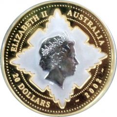 20 Dollars - Elizabeth II 4th Portrait - Golden Jubilee Accession - Bi-Metalic Proof
