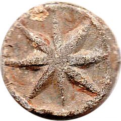 Lead Token Sexfoil and Ornamental branch
