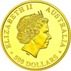 500 Dollars - Elizabeth II 4th Portrait - Australian Stock Horse - Gold Bullion Coin