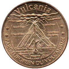 Monnaie de Paris Tourist Token - Vulcania Parc européen du volcanisme - Volcan en coupe