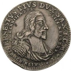 1/4 Thaler - Frederick II Dedication of Monument in the Margarethenkirhe, Gotha, for Ernat I the Pious