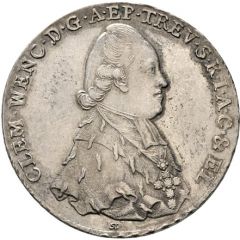 1 Thaler - Clemens Wenzel of Sachsen Konventionstaler