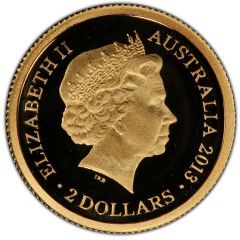 2 Dollars - Elizabeth II 4th Portrait - Frilled Neck Lizard - Gold Bullion Coin