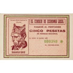 5 Pesetas El Toro