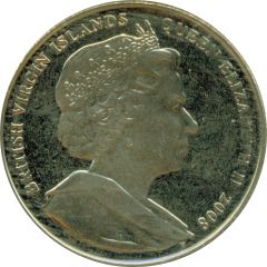 1 Dollar - Elizabeth II Queen Elizabeth I - Above Ship