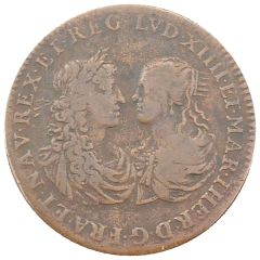 Token - Louis XIV and Marie Thérèse Amour et mariage
