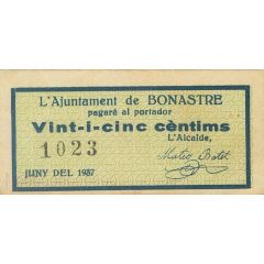 25 Céntimos Bonastre