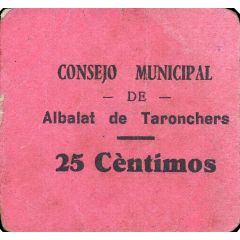 25 Céntimos Albalat de Taronchers