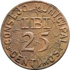 25 Centimos Ibi, with map