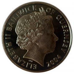 5 Pounds - Elizabeth II Channel Islands Boat Train, Silver Proof